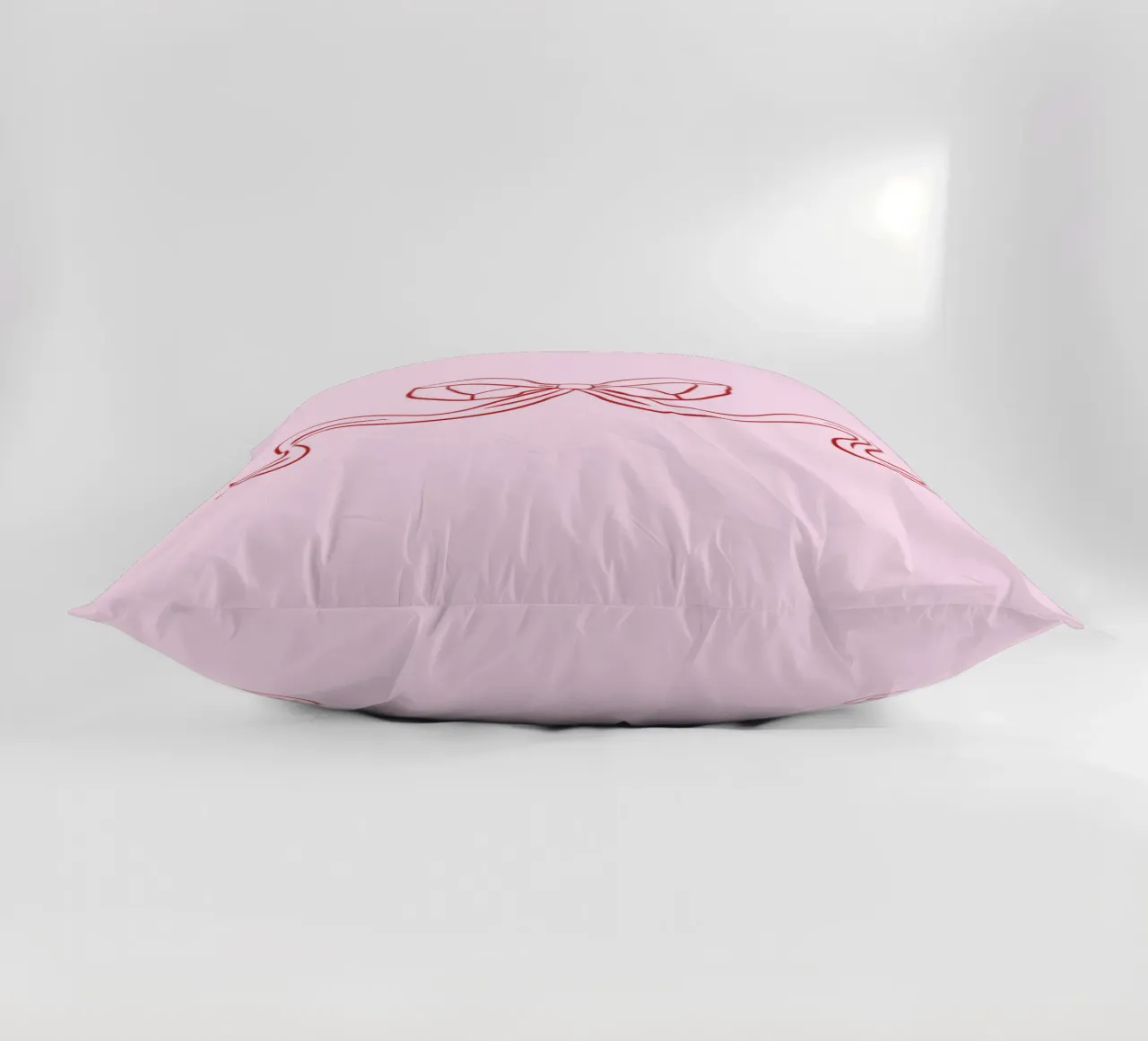 Bow Ribbon Coquette Art, Pretty Pink Wall Art, Trend Poster decorative cushion by Coquette Club