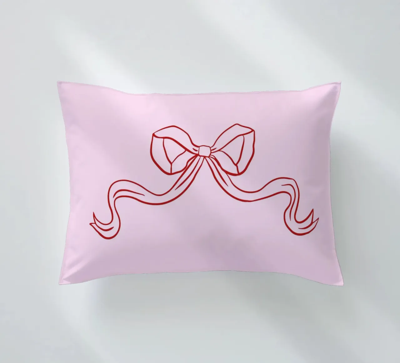 Bow Ribbon Coquette Art, Pretty Pink Wall Art, Trend Poster decorative cushion by Coquette Club