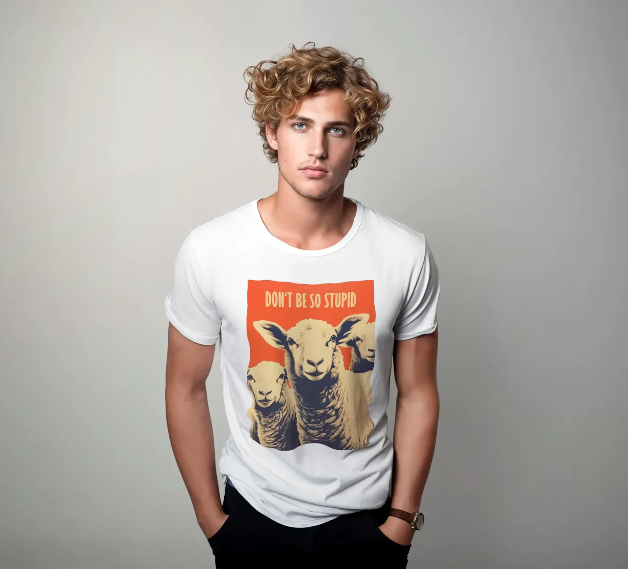 Don't Be So Stupid | Non essere così stupido (come una pecora) t-shirt da Autofocus