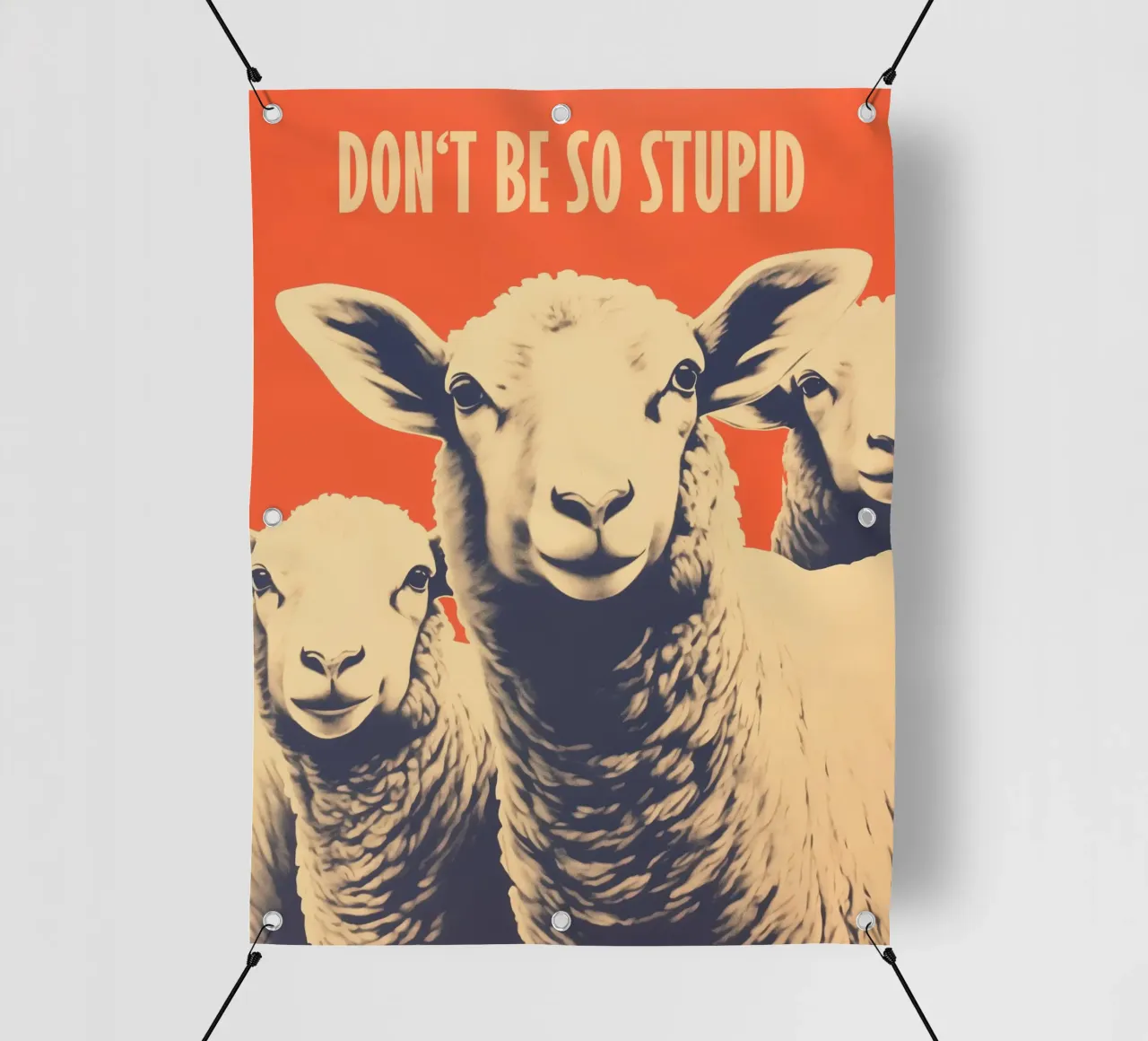 Don't Be So Stupid | Non essere così stupido (come una pecora) telo in pvc da Autofocus