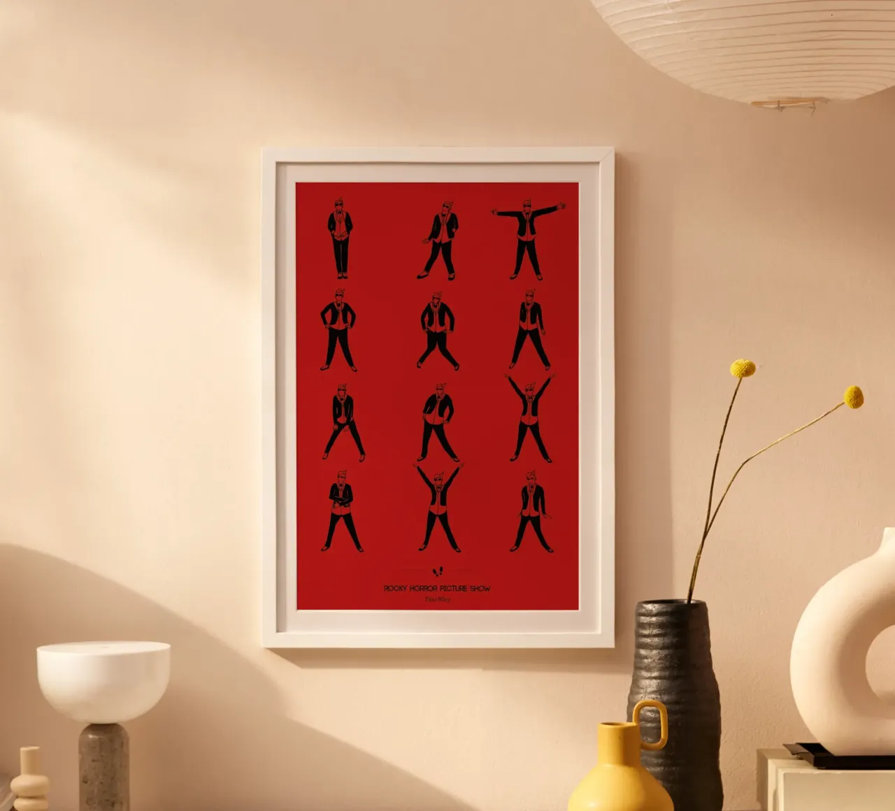 Rocky Horror - Time Warp poster con telaio in plastica da Niege Borges
