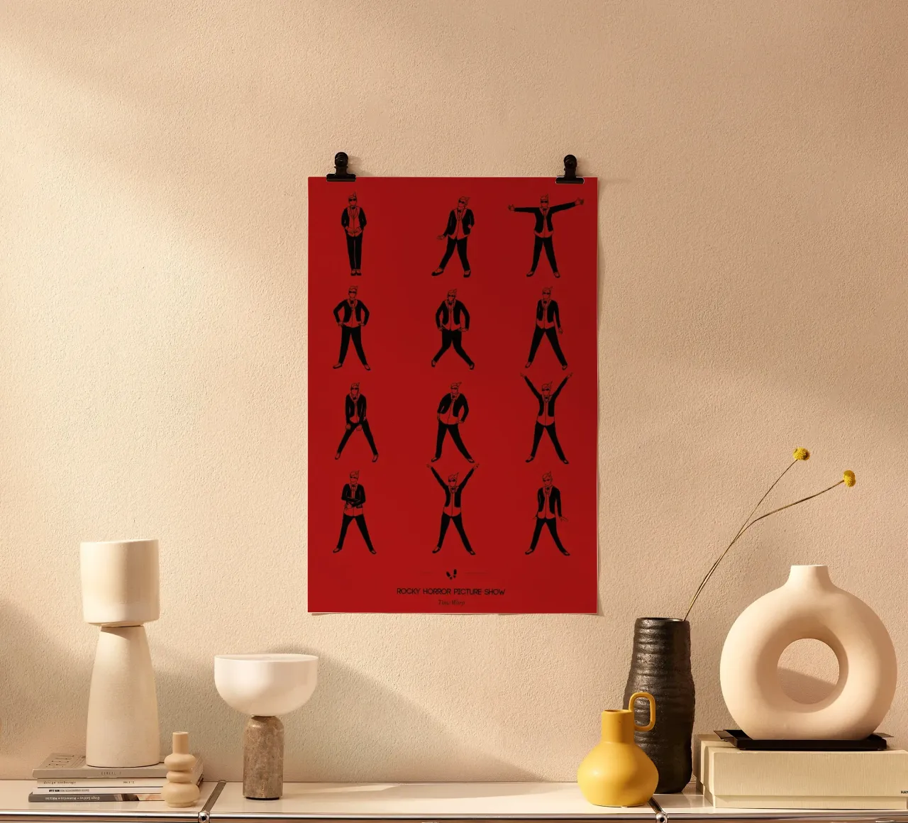 Rocky Horror - Time Warp poster con telaio in plastica da Niege Borges
