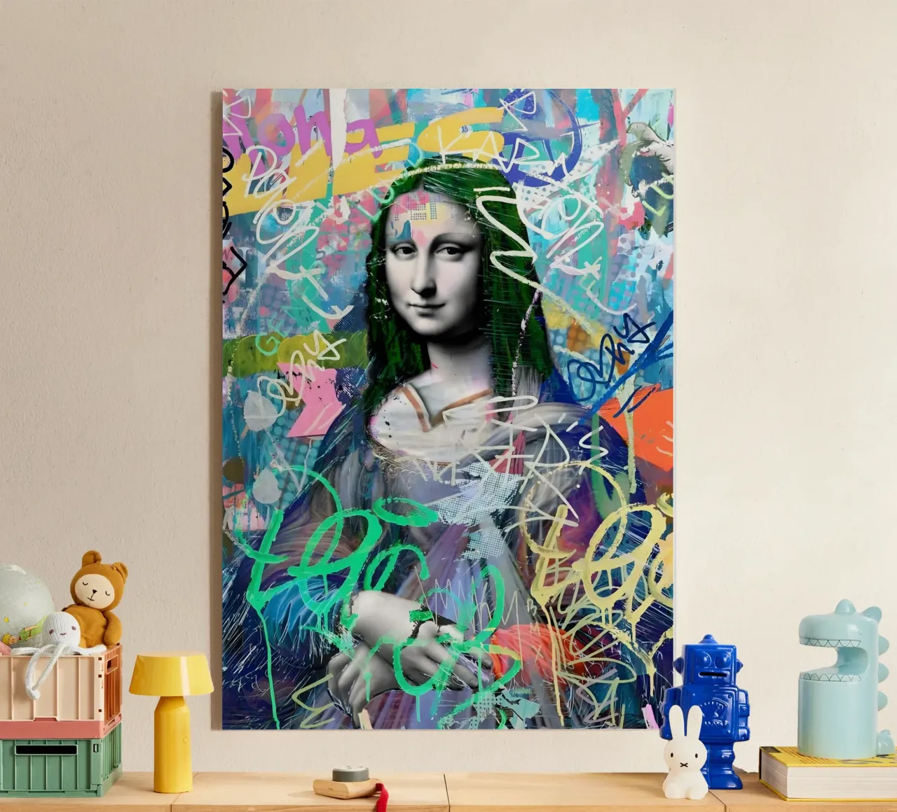 Graffiti Mona plexiglass da Studio Mooodz