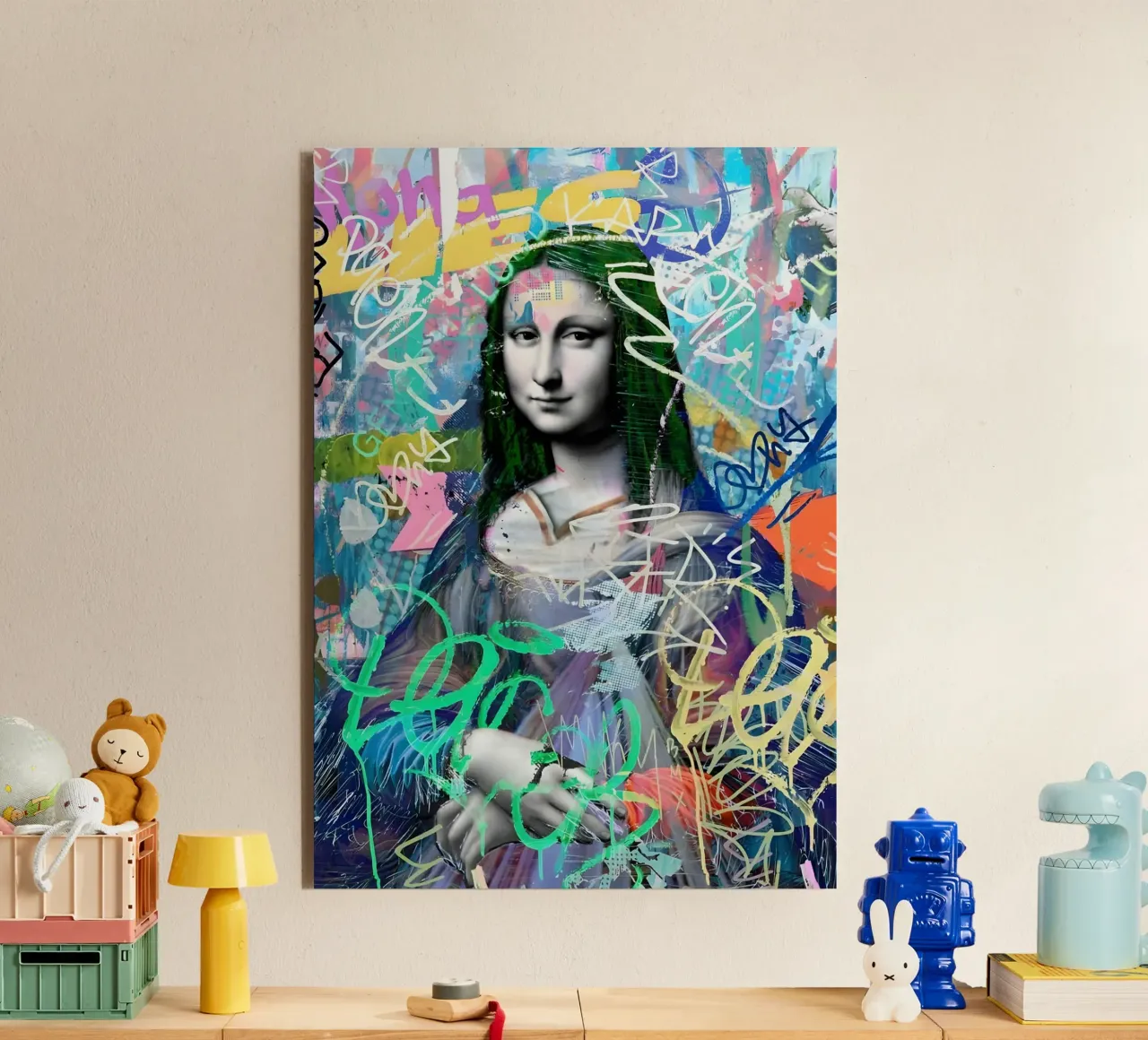 Graffiti Mona alluminio dibond da Studio Mooodz