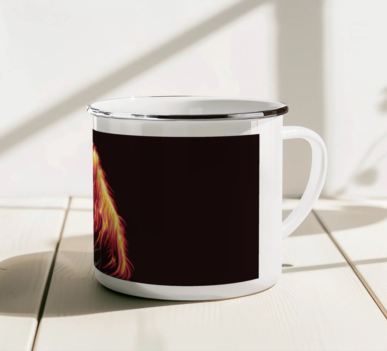 SOLE SUL VISO tazza in smalto da Cranio Dsgn