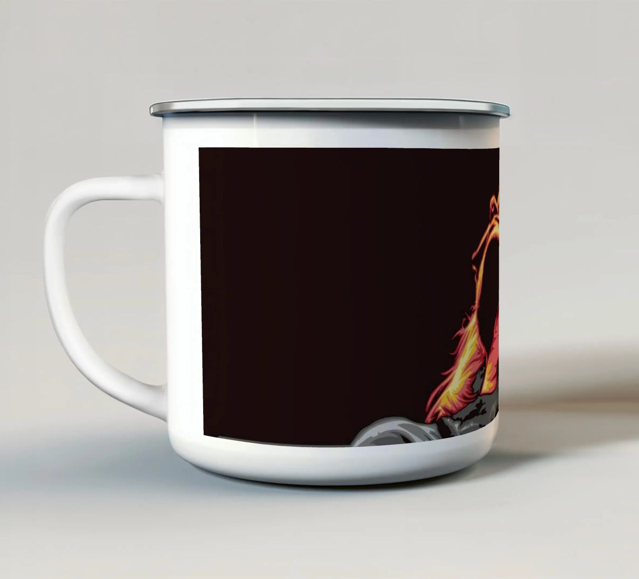 SOLE SUL VISO tazza in smalto da Cranio Dsgn