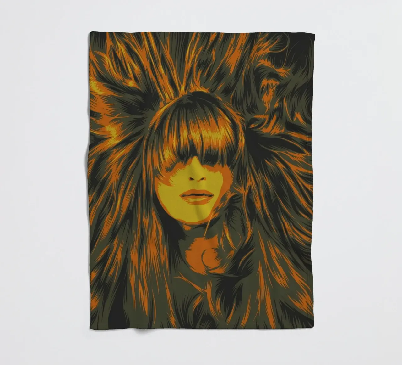 CAPELLI DI FUOCO coperta in pile da Cranio Dsgn