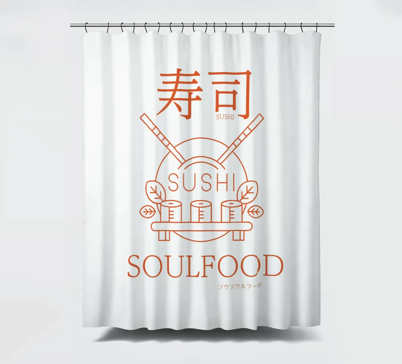 Asian Soulfood shower curtain by Headless Monkeys