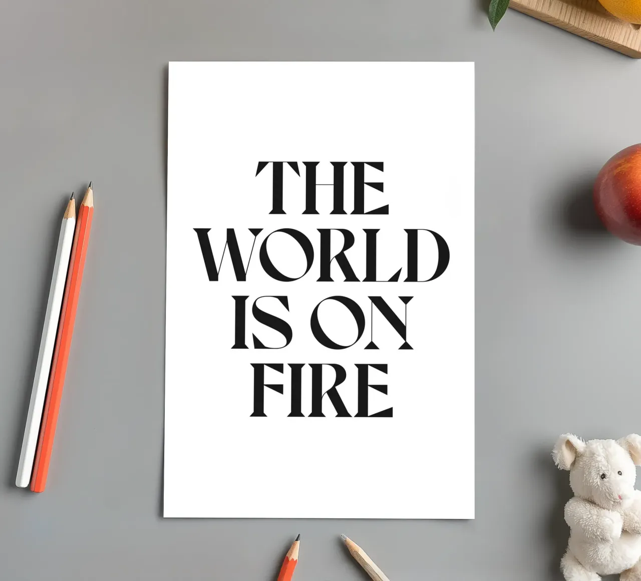 THE WORLD IS ON FIRE sticker sheet by n.4