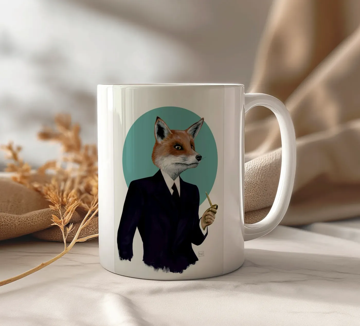 Mr. Fox ceramic mug by Famous When Dead