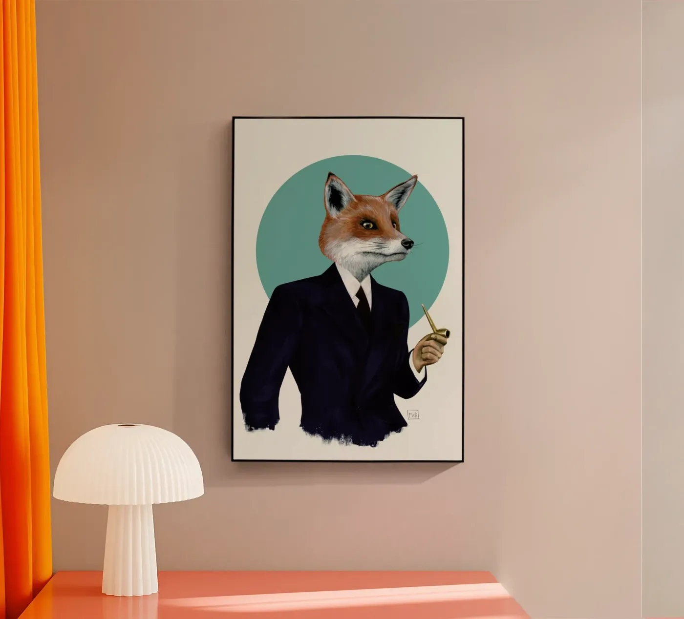 Mr. Fox plexiglas de Famous When Dead