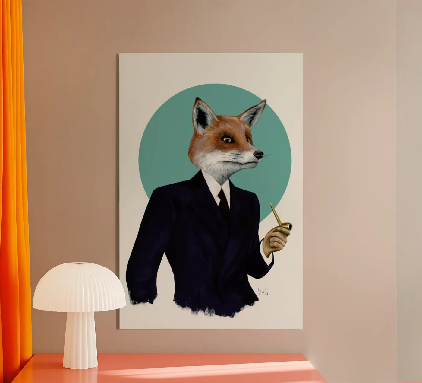 Mr. Fox plexiglas de Famous When Dead