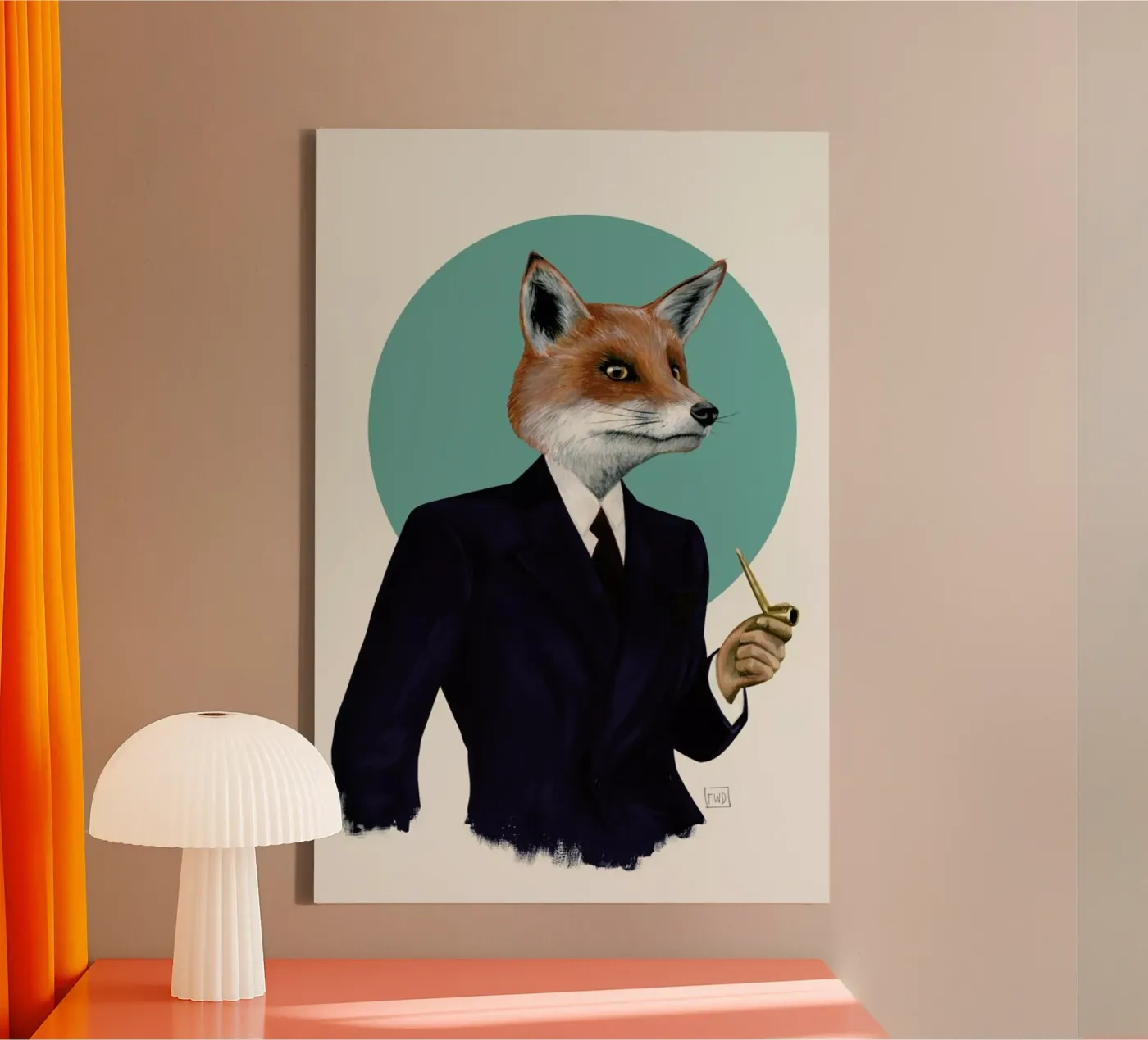 Mr. Fox tela da Famous When Dead