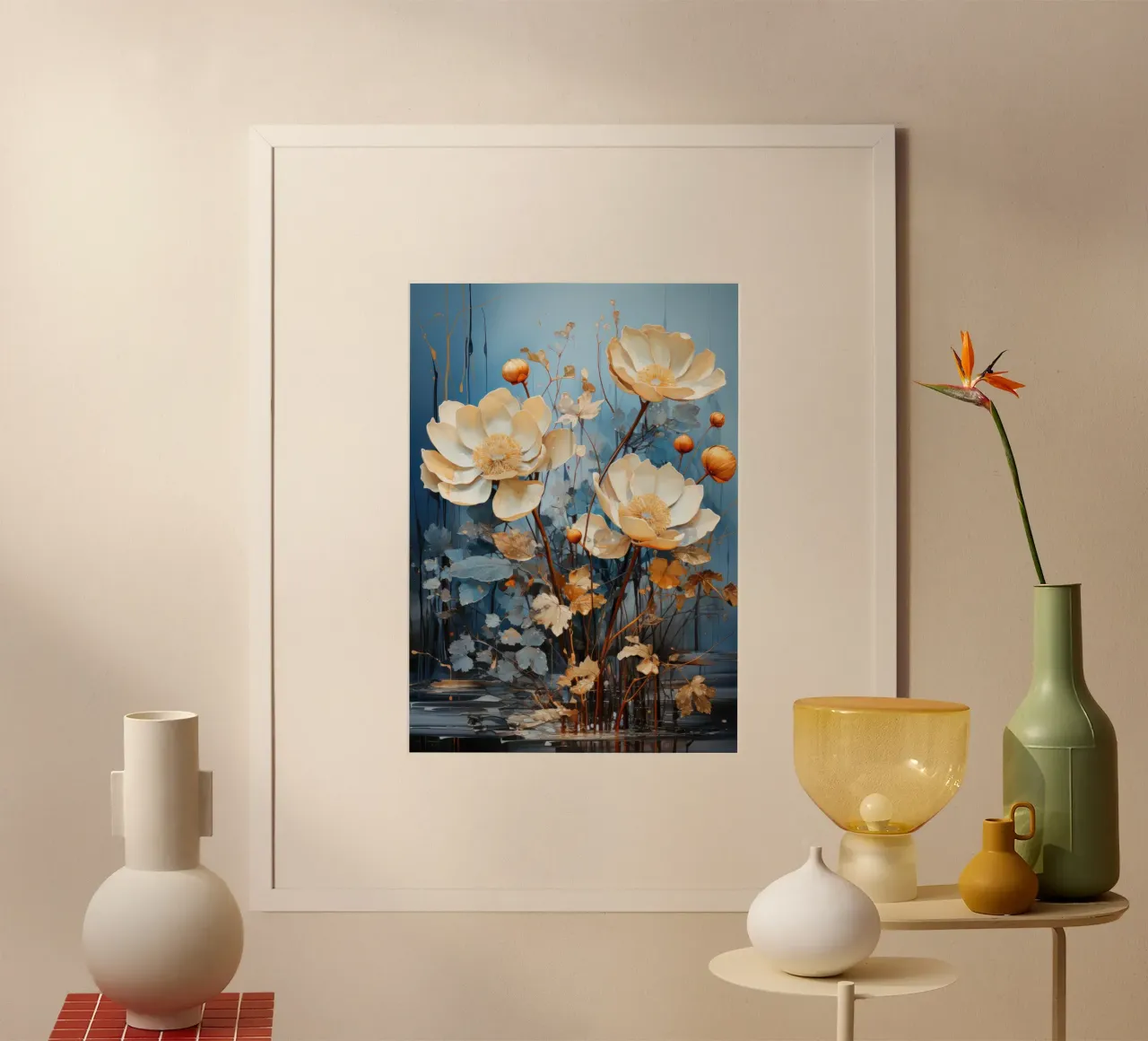 Flores abstractas modernas poster de PosterPrint
