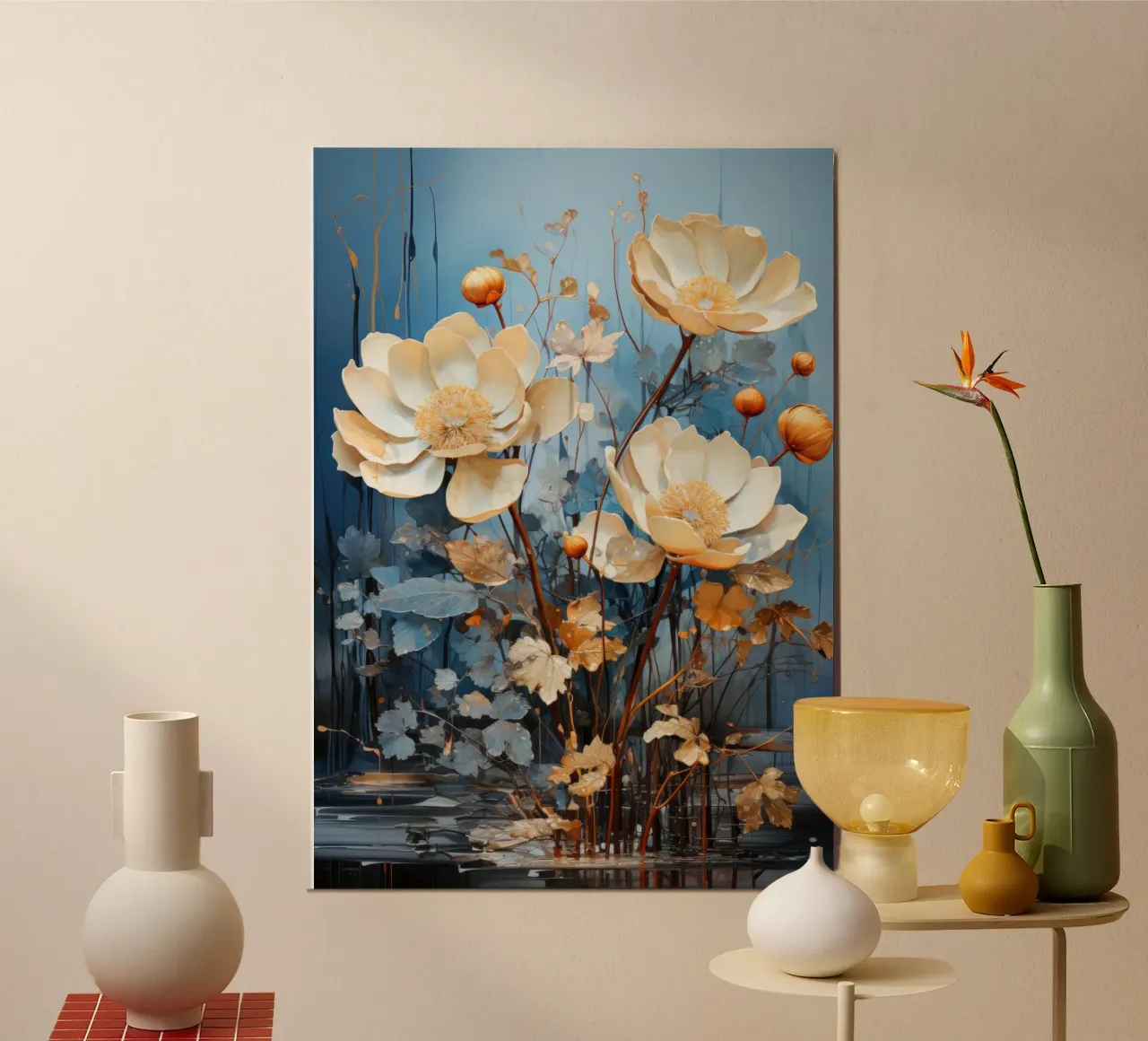 Flores abstractas modernas poster de PosterPrint