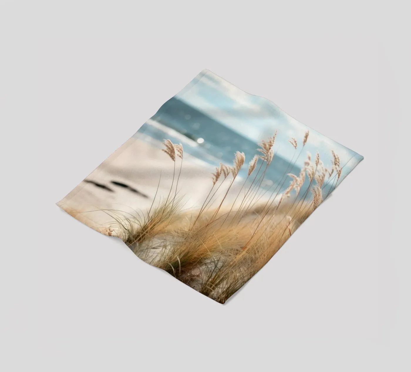 Sandstrand Fleecedecke von PosterPrint