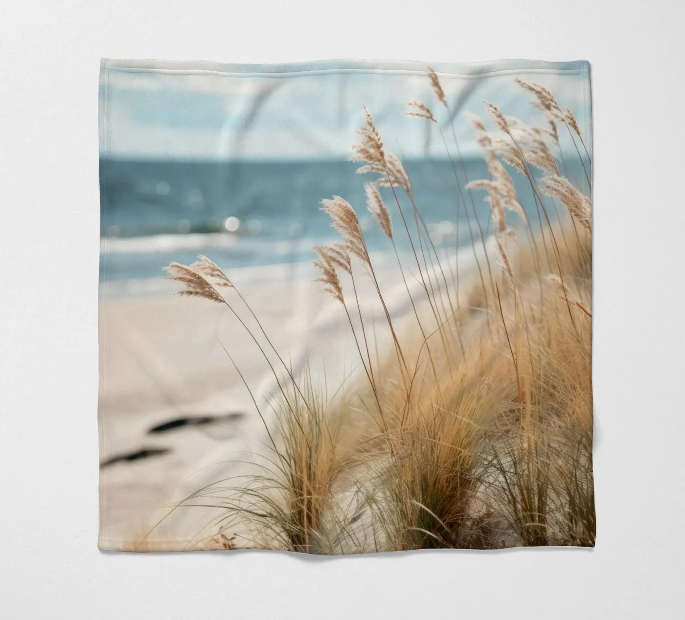 Sandstrand Fleecedecke von PosterPrint