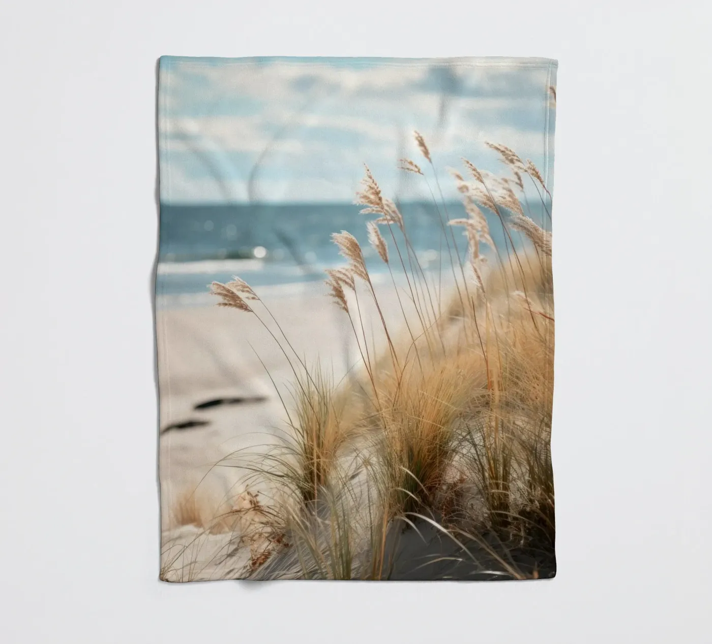 Sandstrand Fleecedecke von PosterPrint