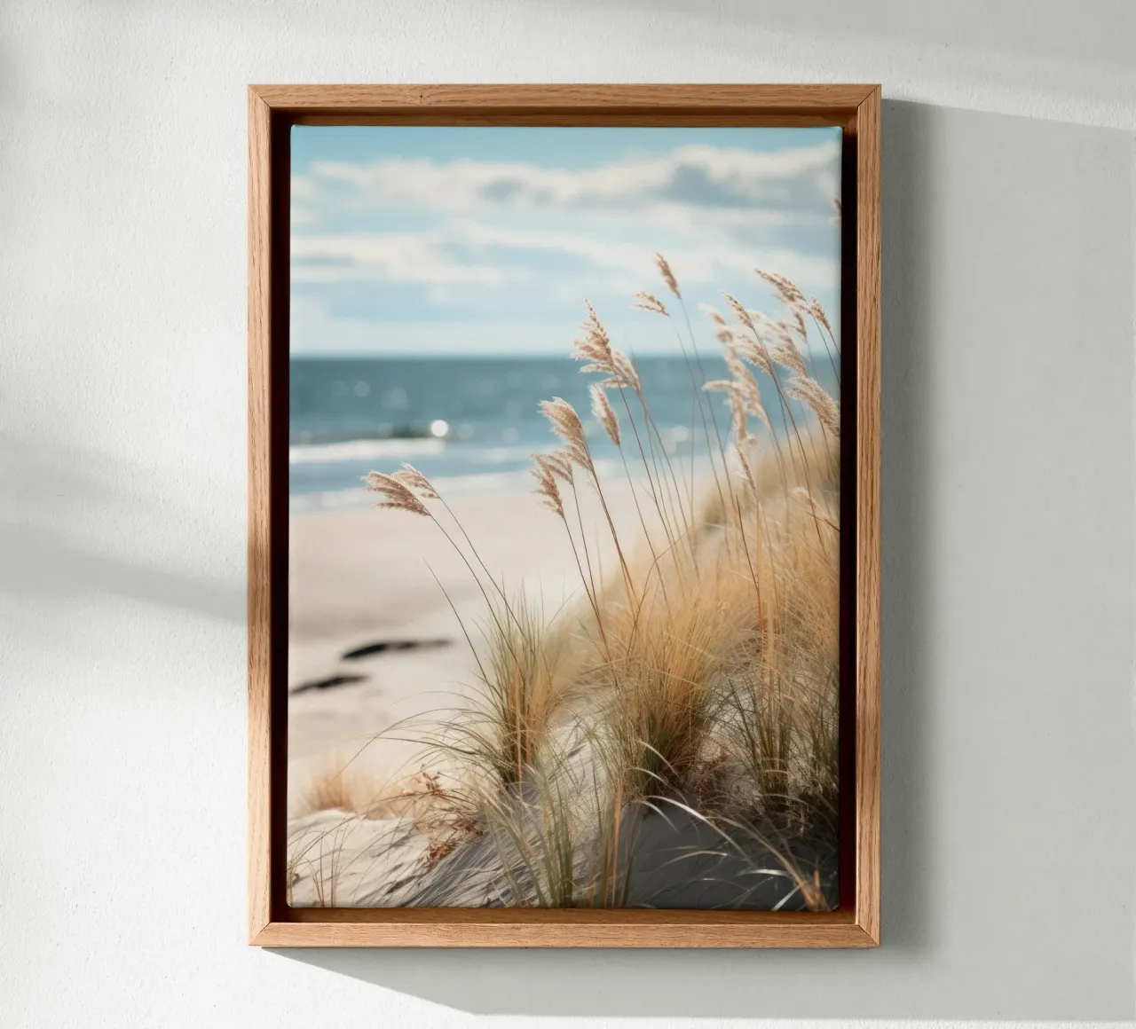 spiaggia sabbiosa tela con Cornice a cassetta da PosterPrint