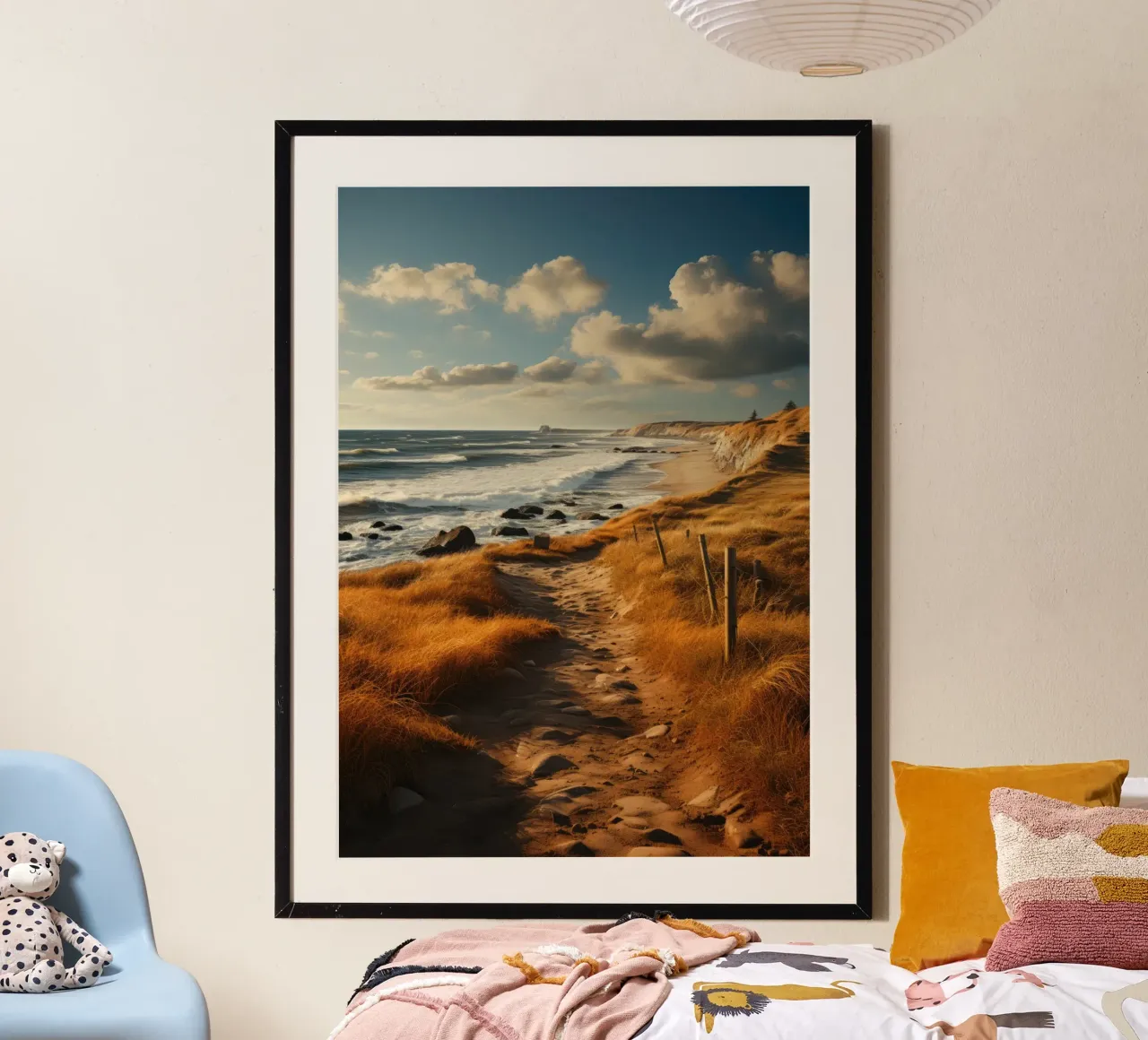Kuststrand poster van PosterPrint