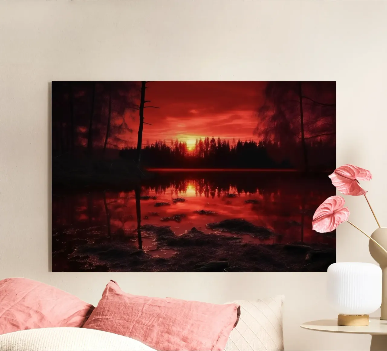 L'alba allo stagno plexiglass da PosterPrint