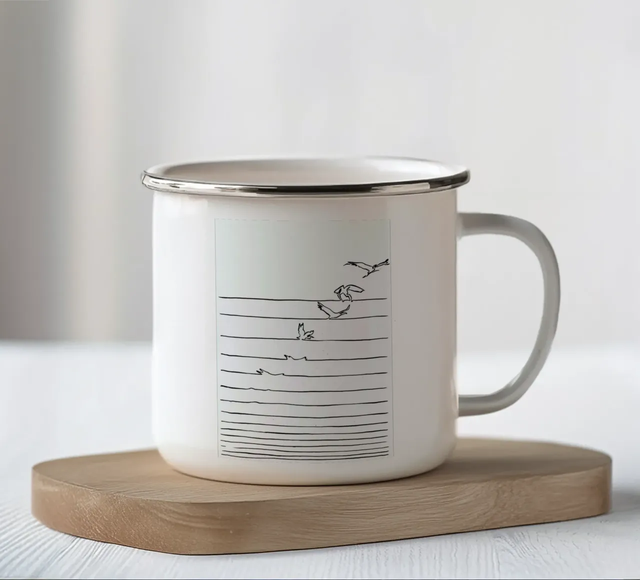 Break Free enamel mug by Matheus Lopes Castro