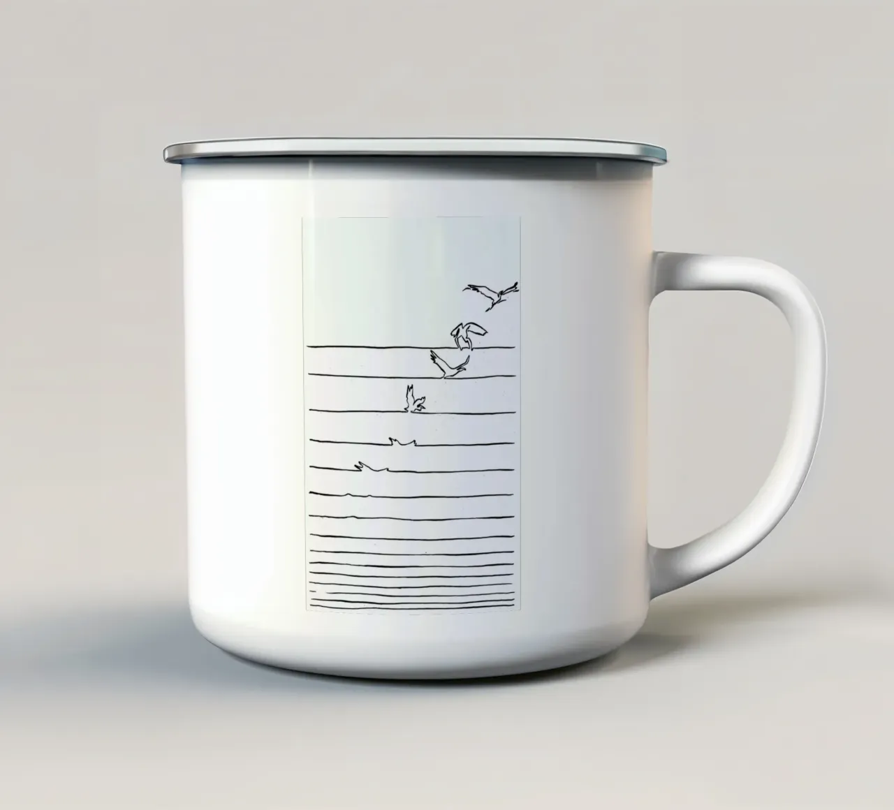 Break Free enamel mug by Matheus Lopes Castro