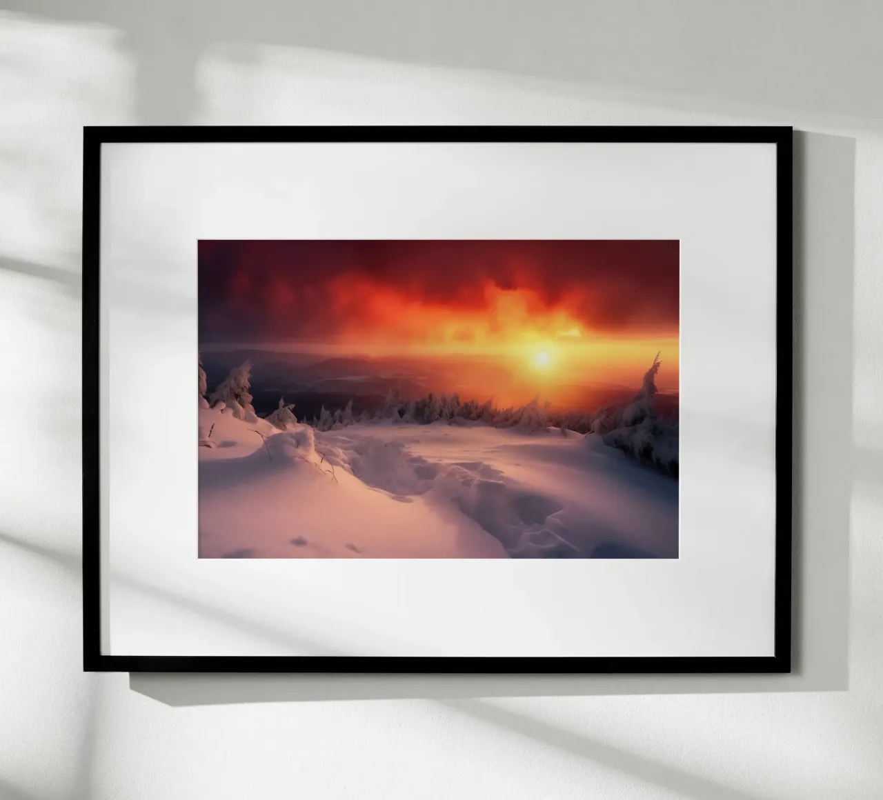 Winter sunset poster by PosterPrint