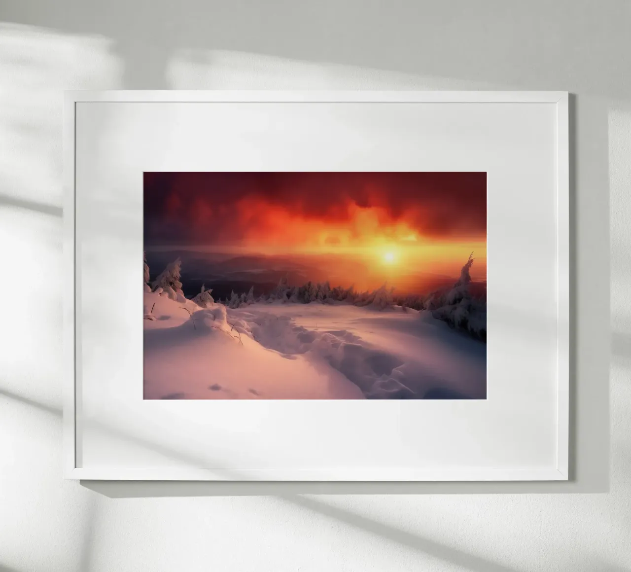 Winter sunset poster by PosterPrint