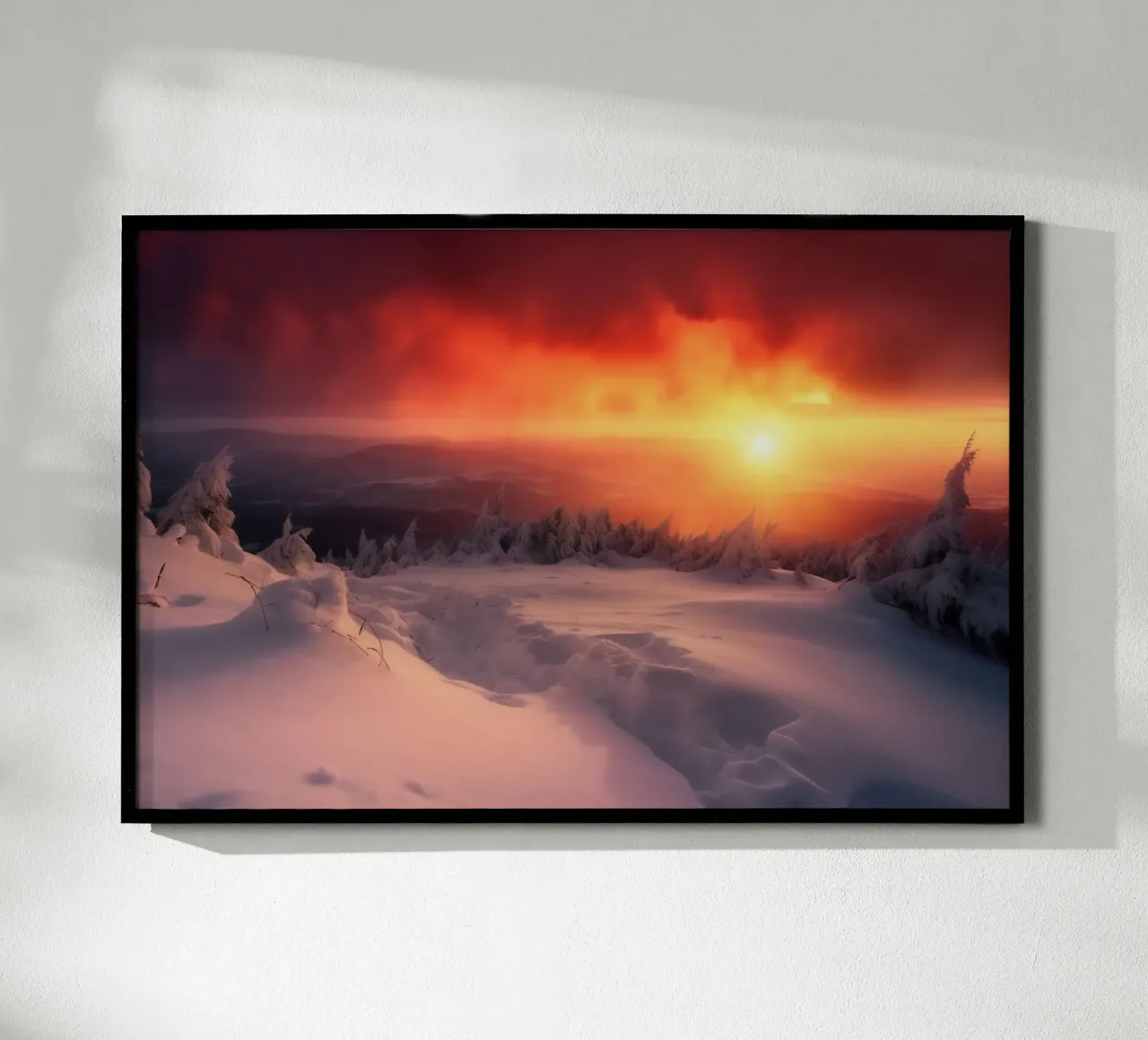 Winter sunset poster by PosterPrint