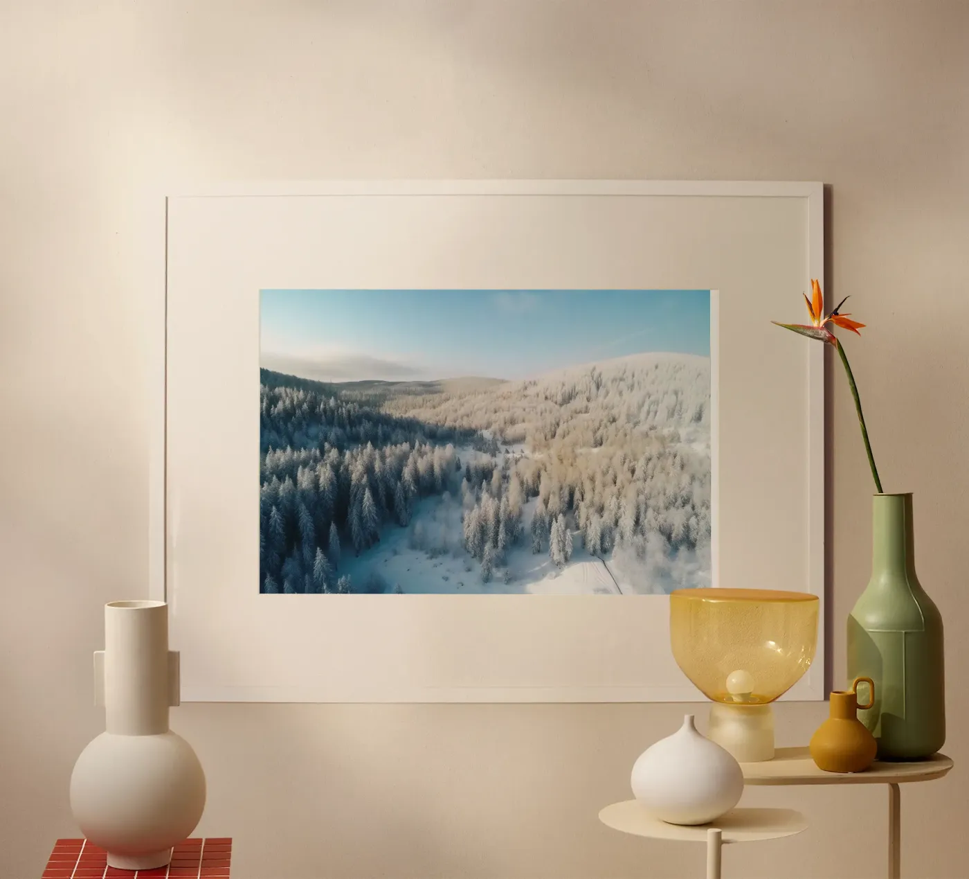 Hiver Forêt poster de PosterPrint