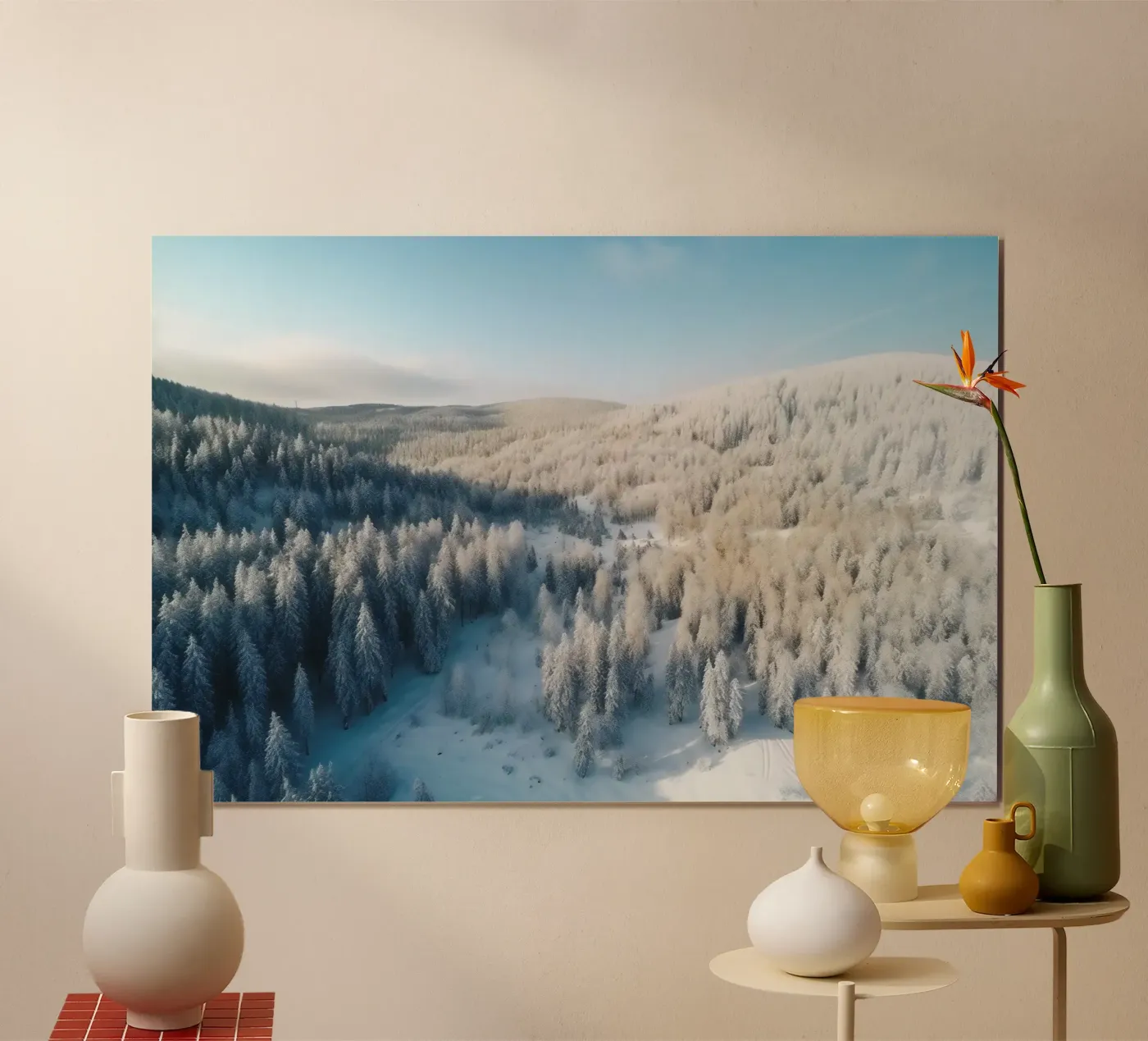 Hiver Forêt poster de PosterPrint