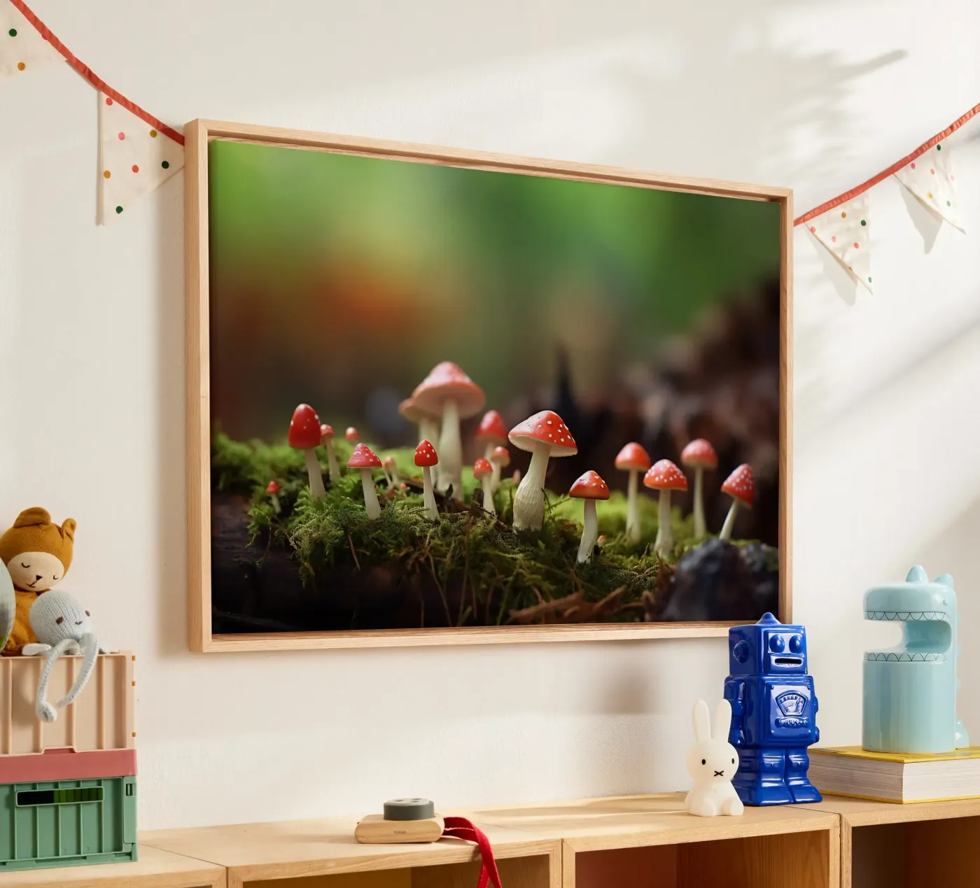 Macro amanites tue-mouches toile de PosterPrint