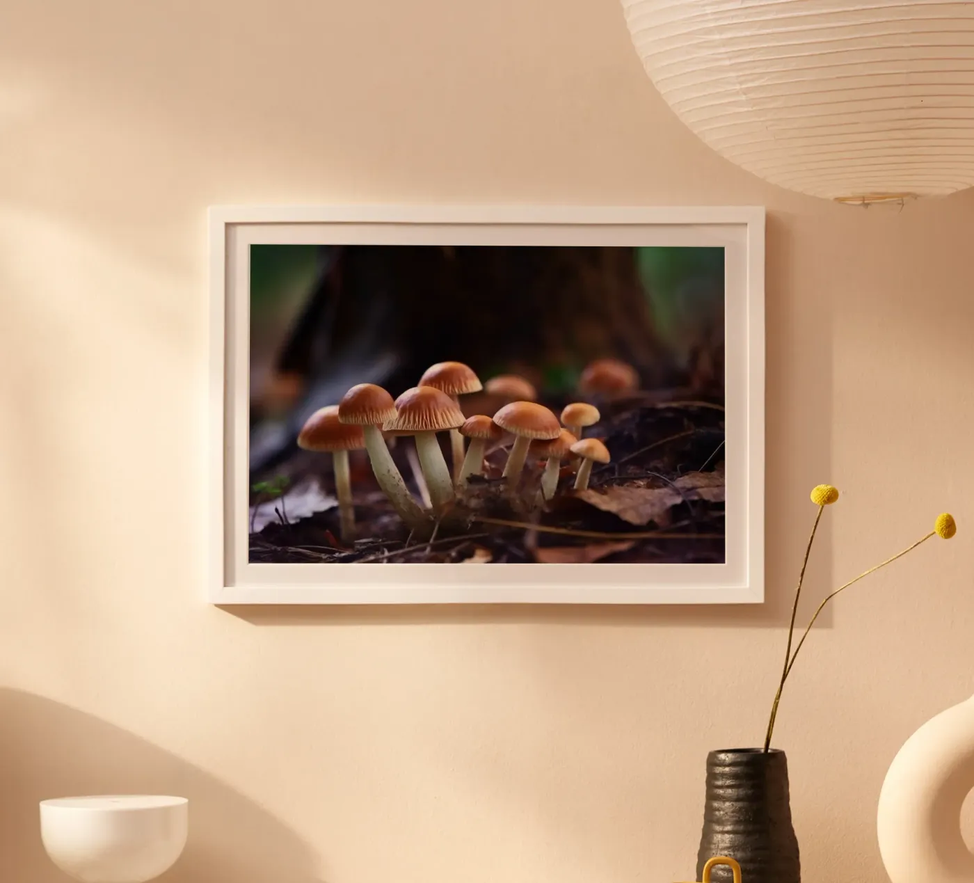 Mini macro-walpilze poster van PosterPrint