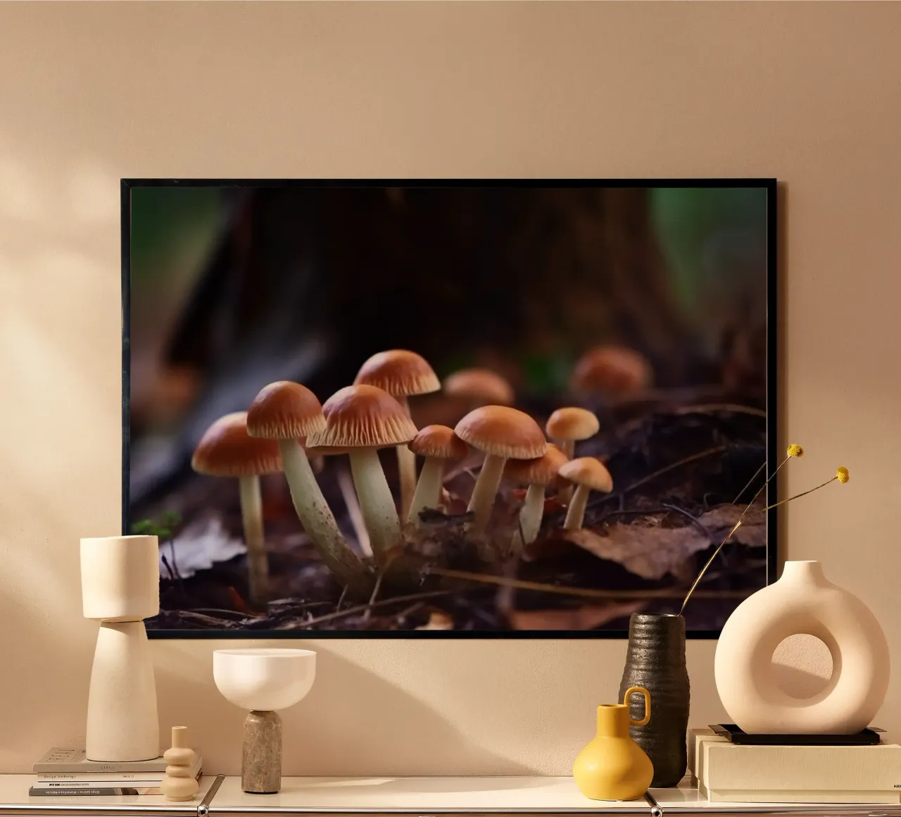 Mini Macro Waldpilze poster da PosterPrint