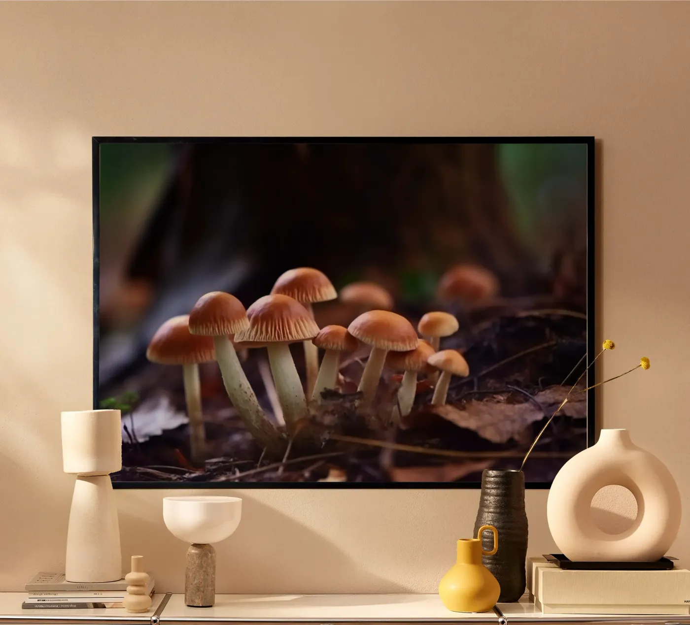 Mini macro-walpilze poster van PosterPrint