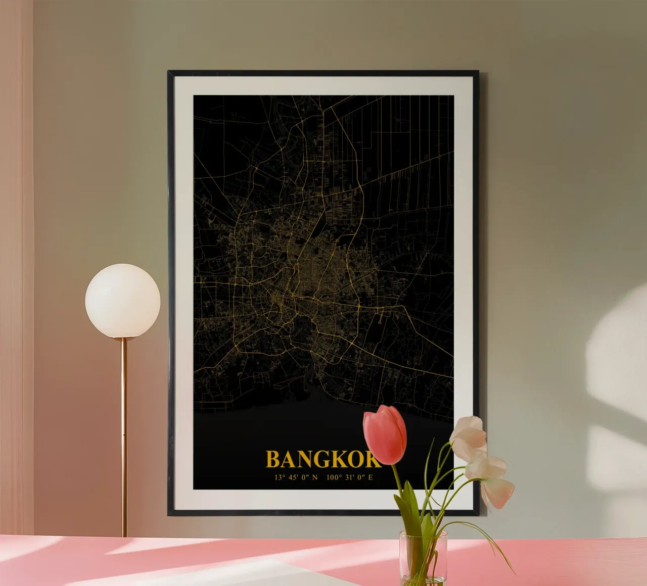 Urban design: poster della mappa di Bangkok poster da CityMapPoster