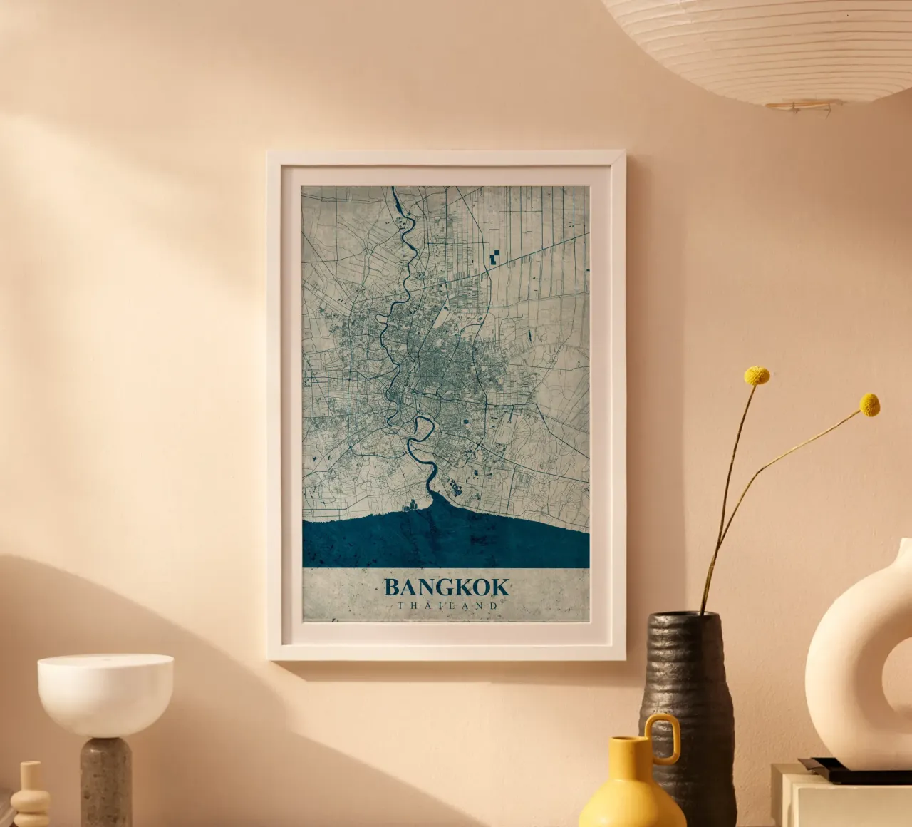 Mappa della città di Bangkok Retro poster da CityMapPoster