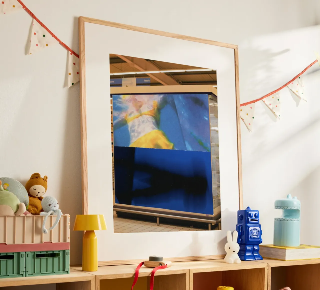Anxiety poster con telaio in legno da gtobonart