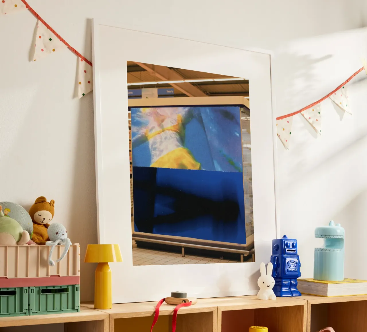 Anxiety poster con telaio in legno da gtobonart