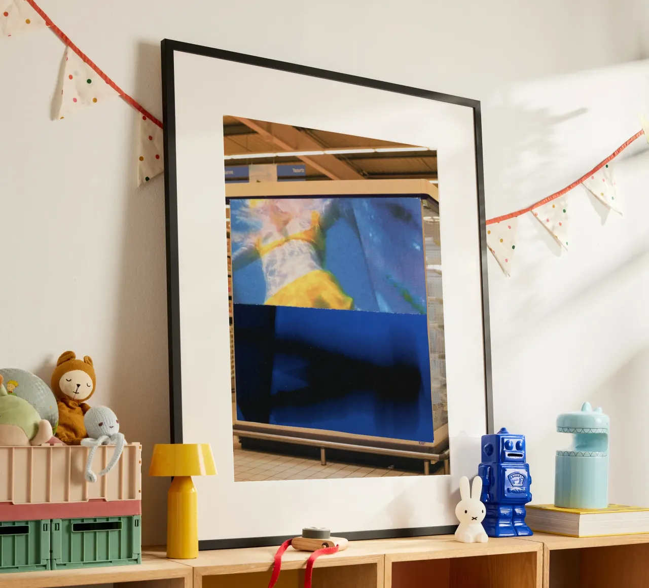 Anxiety poster con telaio in legno da gtobonart