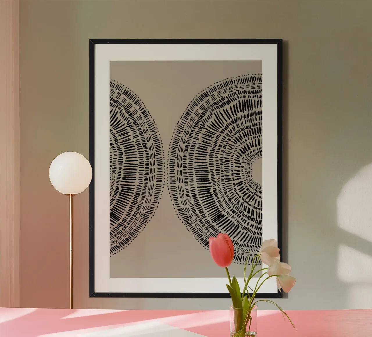 Geometric nature - Rhythmic circles hahnemühle by Kunst und Kontrast