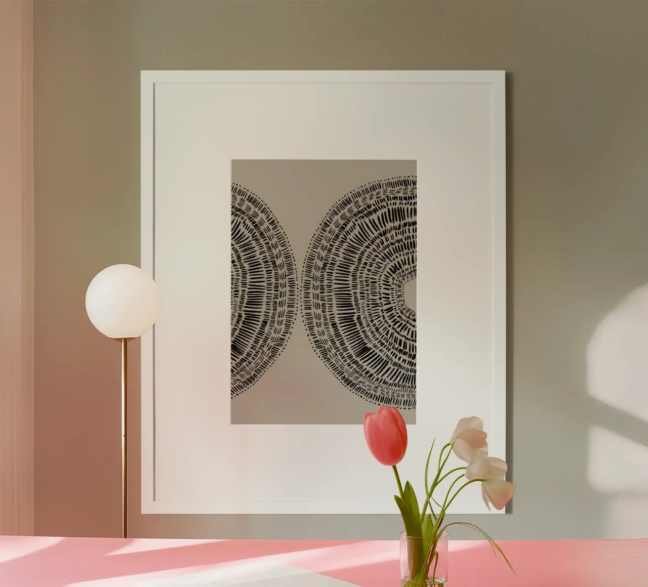 Geometric nature - Rhythmic circles hahnemühle by Kunst und Kontrast
