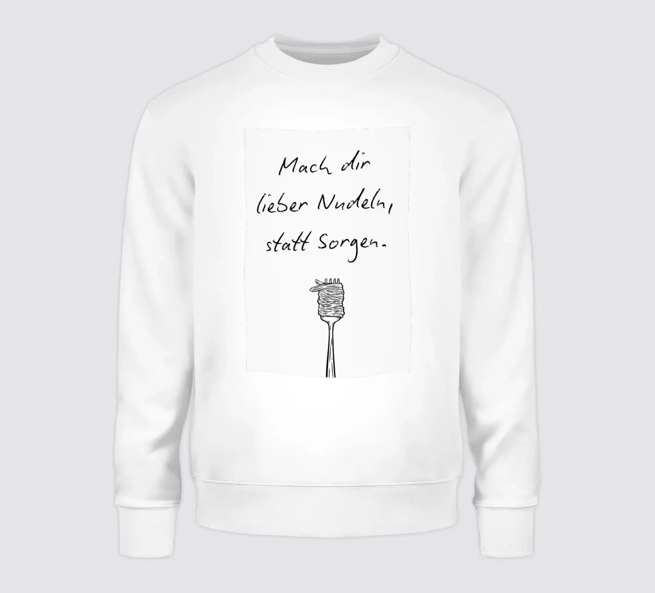 Lieber Nudeln, statt Sorgen. felpa da NORDLICHT DESIGNS