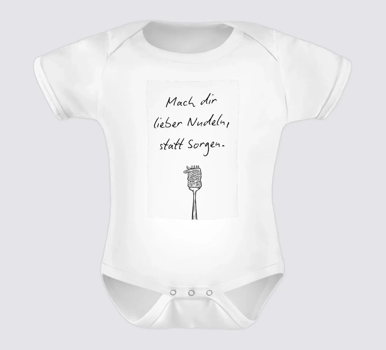 Lieber Nudeln, statt Sorgen. body neonato maniche corte da NORDLICHT DESIGNS