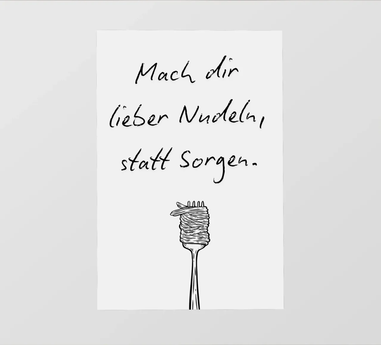 Lieber Nudeln, statt Sorgen. telo in pvc da NORDLICHT DESIGNS