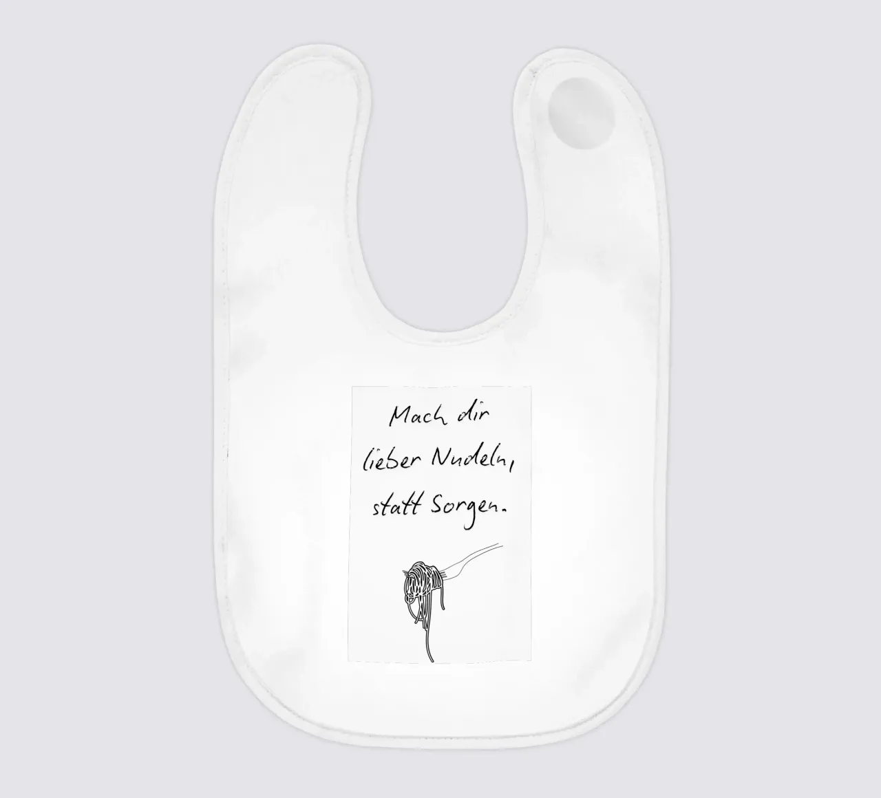 Lieber Nudeln, statt Sorgen. baby bib by NORDLICHT DESIGNS