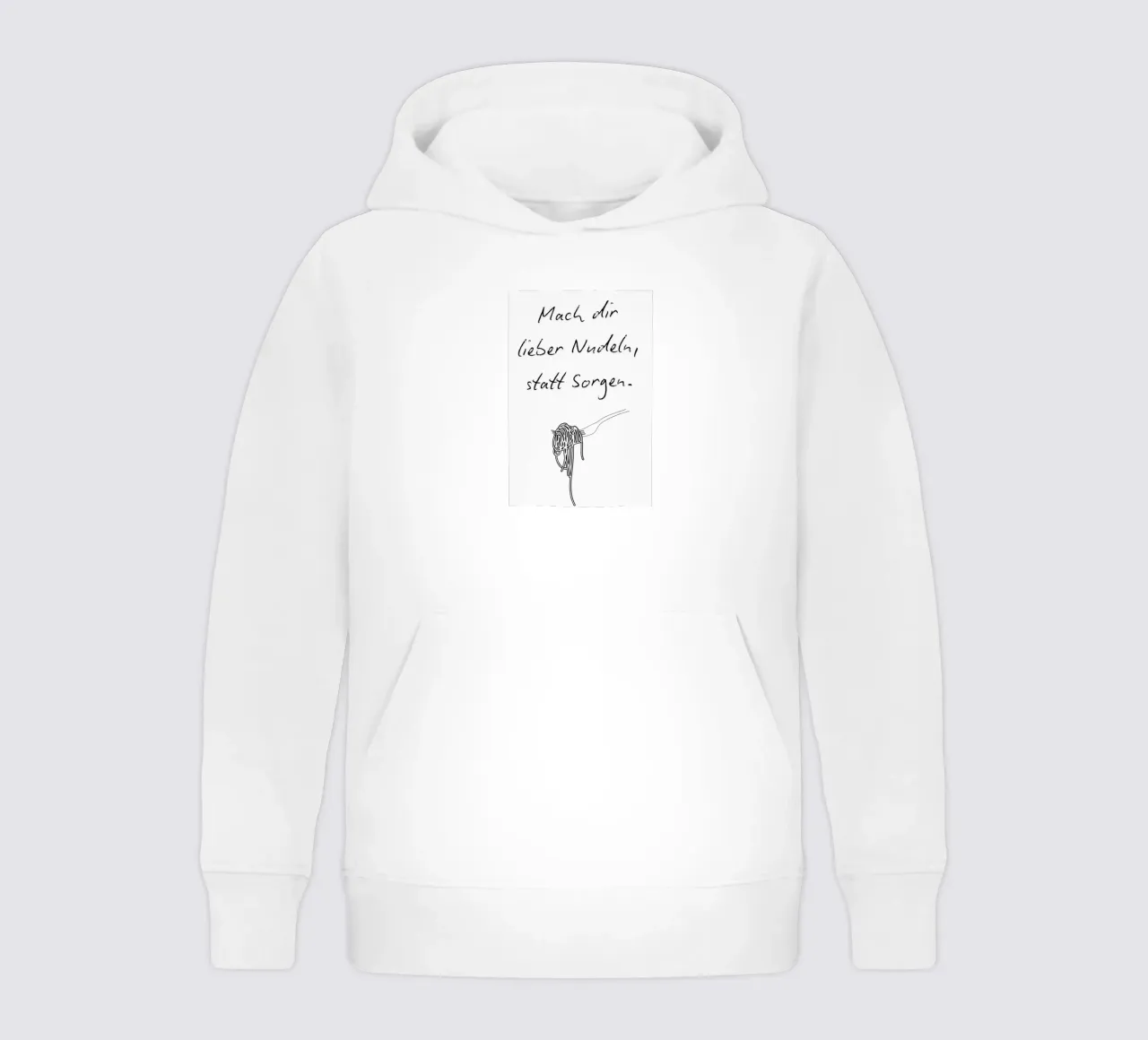 Lieber Nudeln, statt Sorgen. sudadera con capucha para niño de NORDLICHT DESIGNS