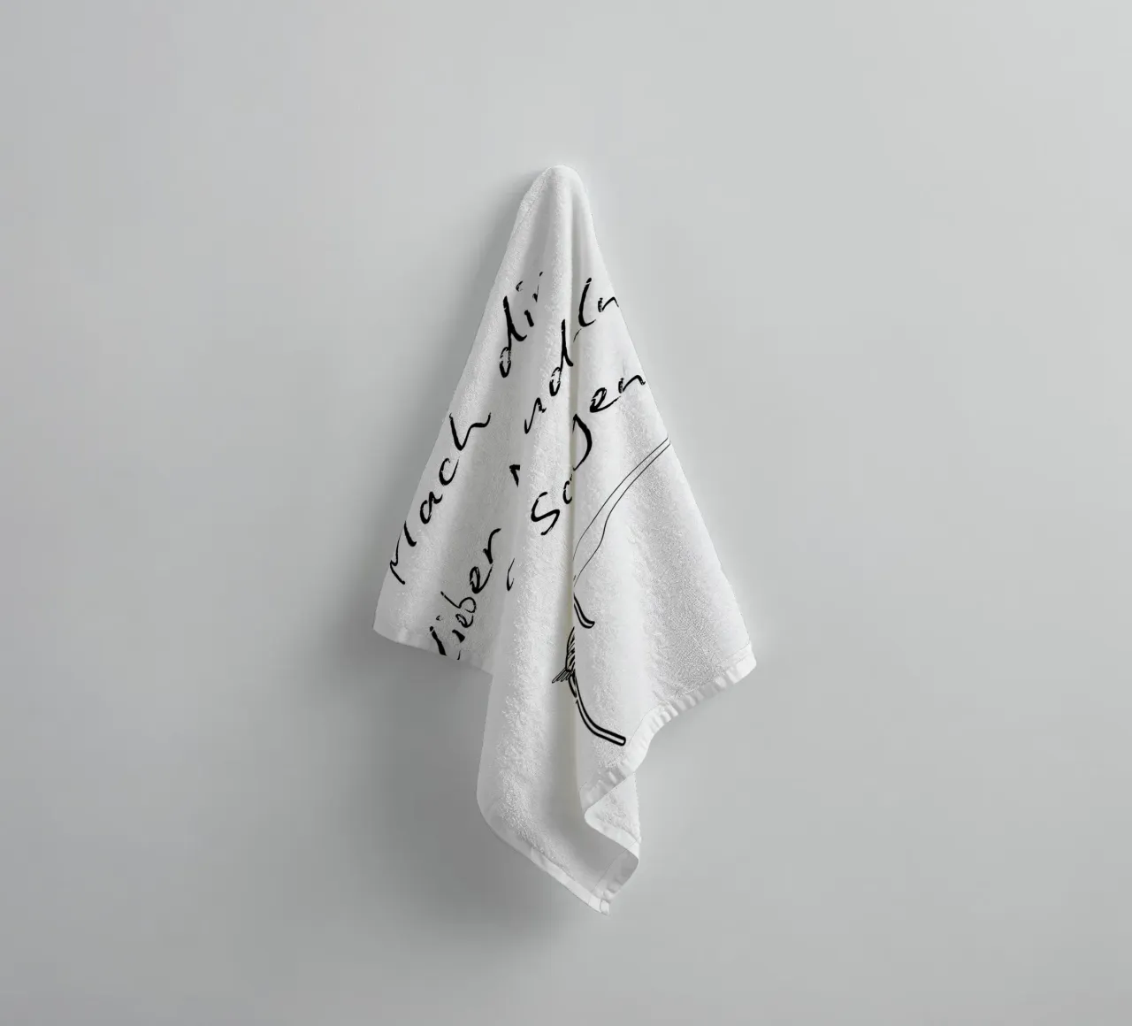 Lieber Nudeln, statt Sorgen. towel by NORDLICHT DESIGNS