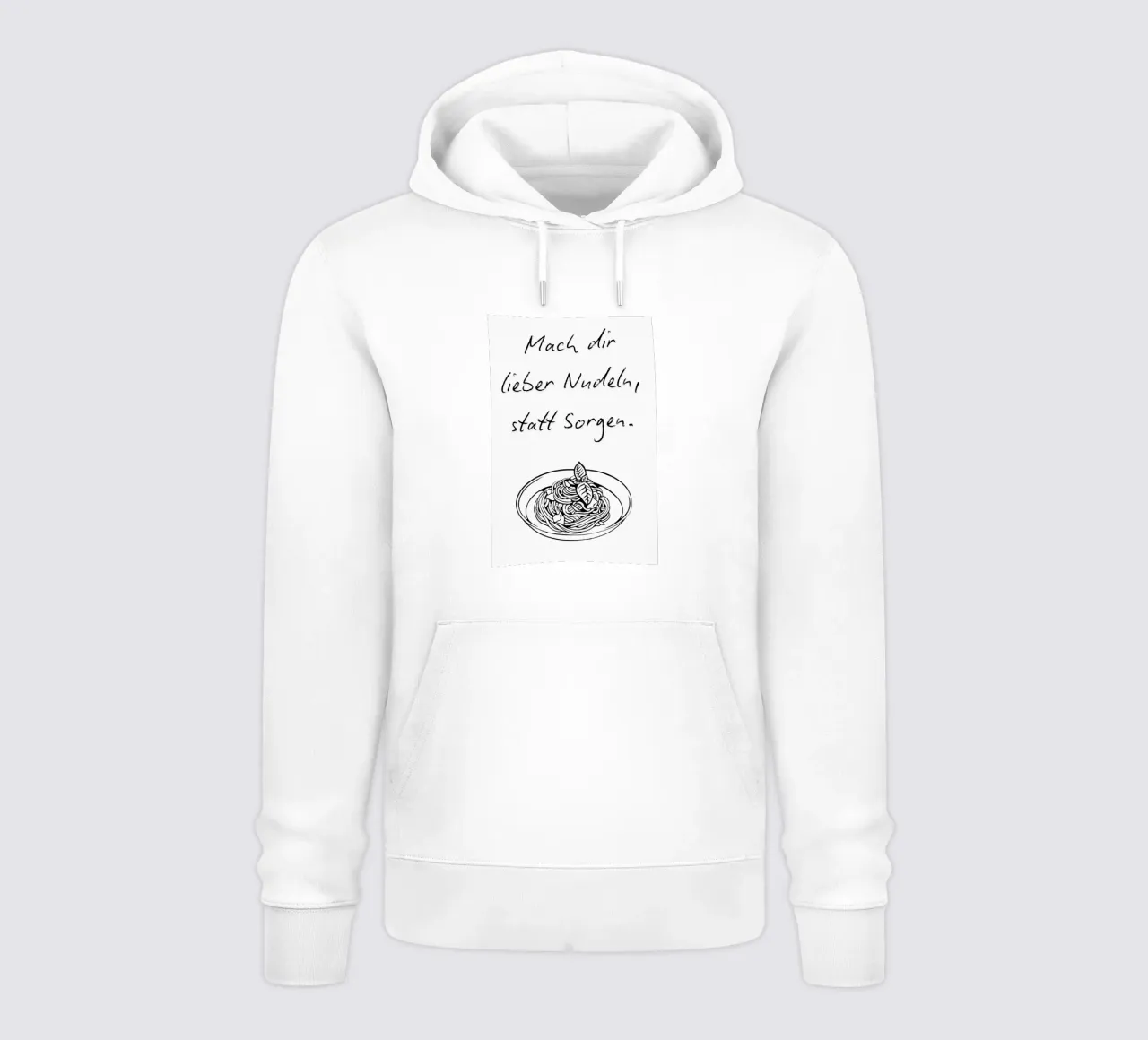 Lieber Nudeln, statt Sorgen. felpa con cappuccio da NORDLICHT DESIGNS